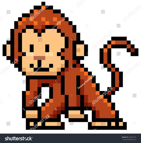 Pixel art monkey : 679 images, photos et images vectorielles de stock | Shutterstock