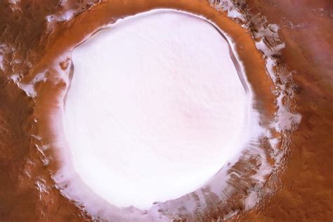 Korolev crater on Mars holds a 50-mile-wide sheet of solid ice • Earth.com