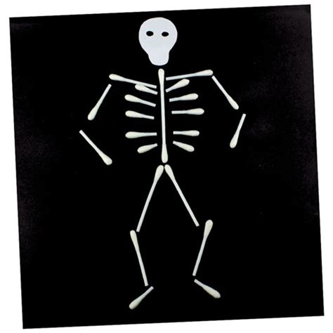 Cotton Bud Skeleton | Halloween - CleverPatch - Art & Craft Supplies