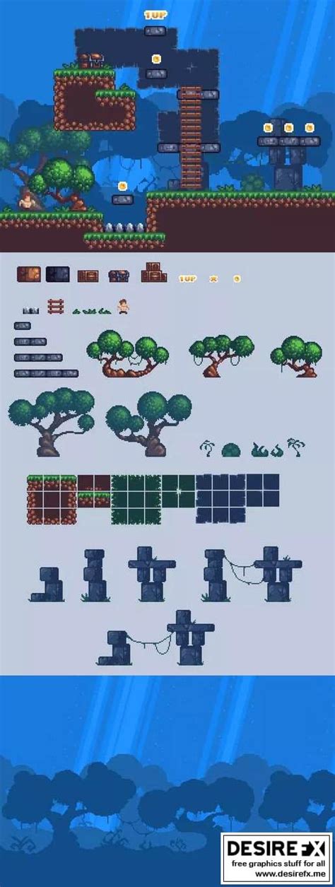 Desire FX 3d models | Forest Pixel Art Tileset v1.0