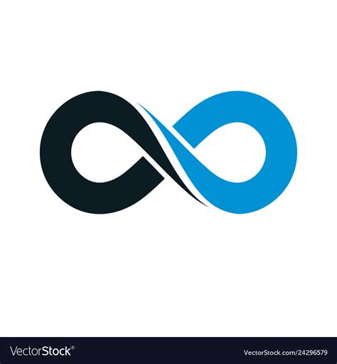 Endless infinity loop symbol conceptual logo Vector Image