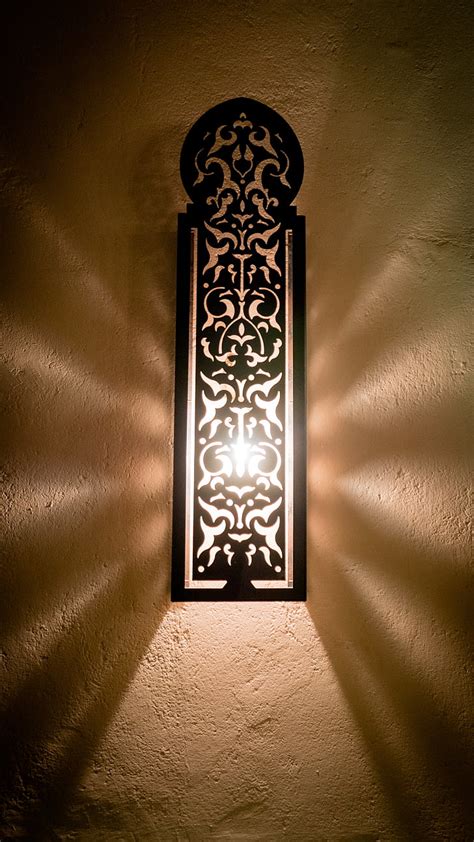 Royalty-Free photo: Black wooden framed wall light | PickPik