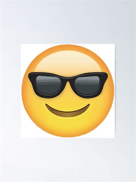 "Cool face emoji" Poster for Sale by totesemotes | Redbubble