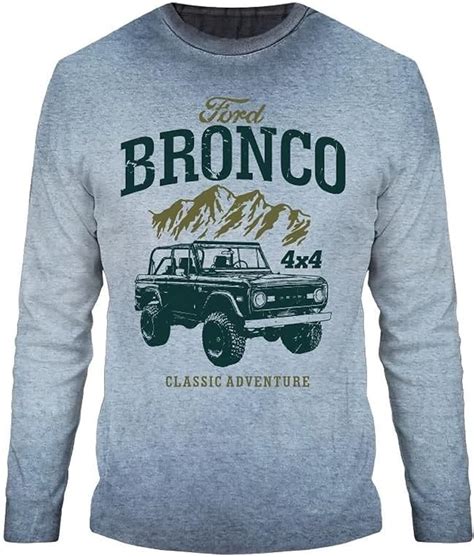 Ford Bronco Long Sleeve Shirt Small Grey : Amazon.ca: Automotive