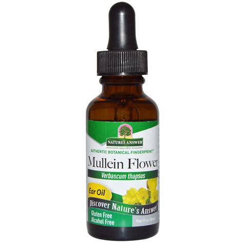 Nature's Answer, Mullein Flower, Ear Oil, Alcohol Free, 1 fl oz (30 ml ...