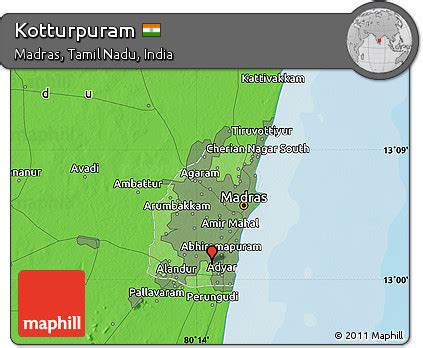 Free Political Map of Kotturpuram