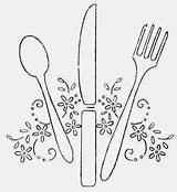 Spoon And Fork Coloring Pages sketch template