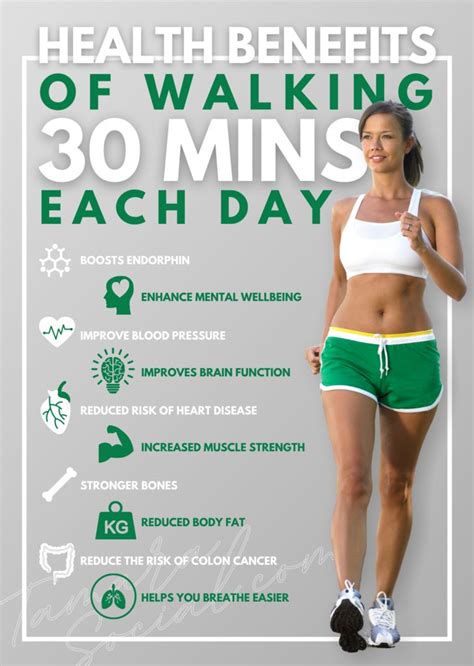 10 Health Benefits of Walking 30 Minutes Each Day | Health benefits of ...