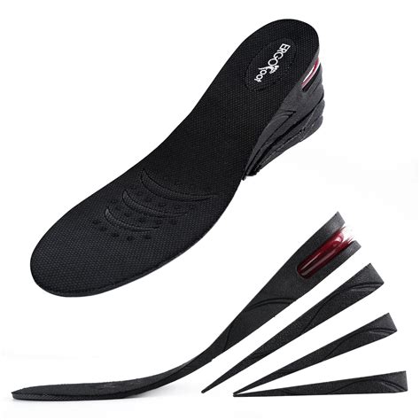 ERGOfoot Adjustable Height Increase Insoles for Men - 4 Layer Shoe Lifts, Cushioned Heel Inserts ...