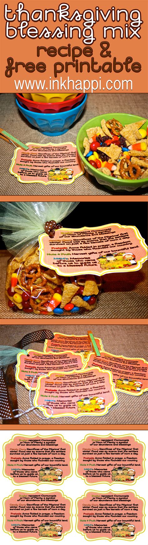 Thanksgiving Blessing Mix and Printables - inkhappi