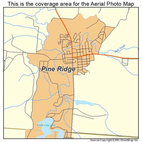 Aerial Photography Map of Pine Ridge, SD South Dakota