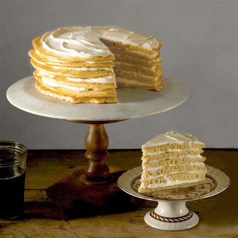 Pancake Cake with Maple Cream Frosting Recipe | Epicurious