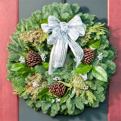 Silver Deluxe - 26" - All Wreaths - Fresh Christmas Wreaths, Centerpieces & Holiday Garland ...