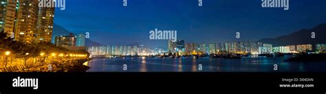 Hong Kong downtown at night Stock Photo - Alamy