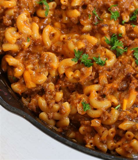 BEST Homemade Cheeseburger Macaroni - The Daring Gourmet