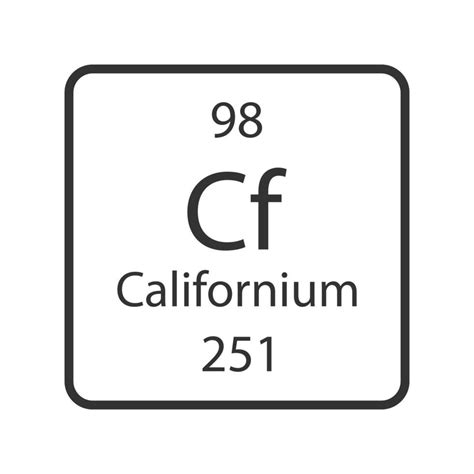 Californium symbol. Chemical element of the periodic table. Vector illustration. 10422351 Vector ...