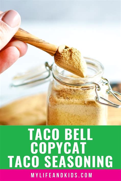 Copycat Taco Bell Taco Seasoning Recipe - My Life and Kids