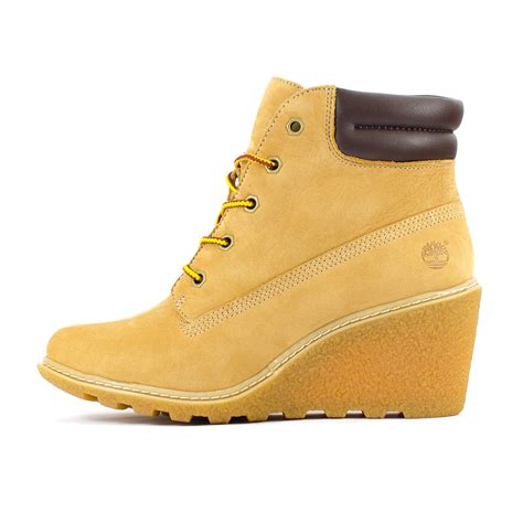 Womens Timberland Earthkeepers Amston 6 Inch Wheat Brown Wedge Heel ...