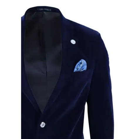 Mens Velvet Blazer Suit Jacket 2 Button Dinner Smart Casual Formal ...