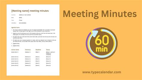 Free Printable Meeting Minutes Templates For Easy Record-Keeping