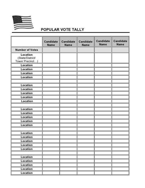 Printable Ballot Template