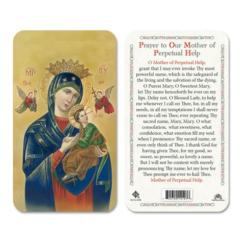 OUR LADY OF PERPETUAL HELP - PRAYER TO 25/PKG - San Francis