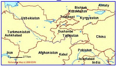 NIMA Political Map for Dushanbe, Tajikistan. | Download Scientific Diagram