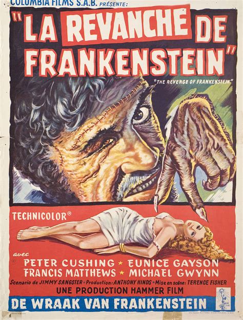 The Revenge of Frankenstein Original 1958 Belgian Movie Poster ...