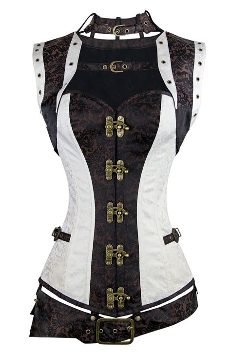 Charmian Women's Spiral Steel Boned Renaissance Vintage Steampunk Bustier Corset » Steampunk Web