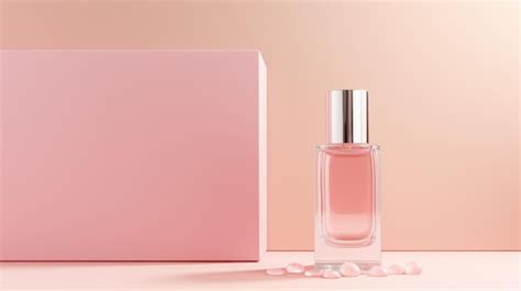 Premium AI Image | Perfume Product in Minimalist Package Isolated Pink Background