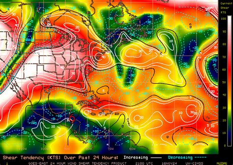 Atlantic Wind Shear « 2024 Hurricane Season - Track The Tropics - Spaghetti Models