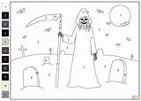 Death Color By Number coloring Page  Free Printable Coloring Pages sketch template