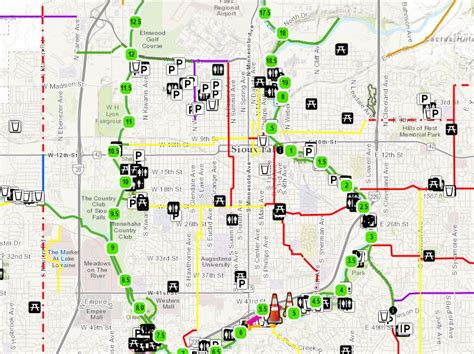 Sioux Falls Bike Trail Map - Maping Resources