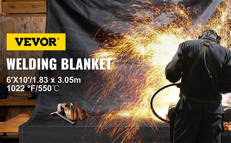 VEVOR Fire Blankets, 2 Pack Welding Blankets, 6' x 10' Fire Suppression ...