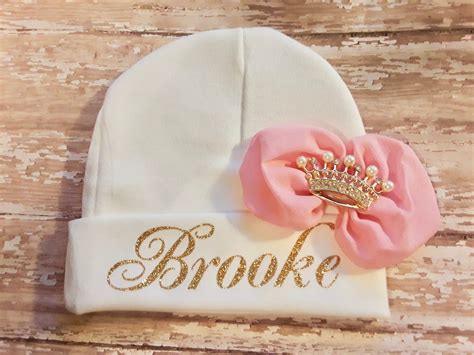 Baby Girl baby hat personalized hospital hat newborn hat | Etsy