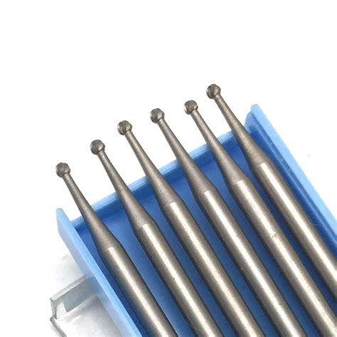 6PCS Dental Tungsten Steel Carbide Burs High Speed Round Steel Burs for ...