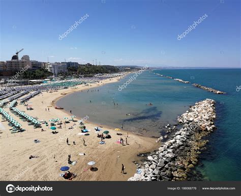 Termoli Molise Italy July 2017 Beaches Seen Ancient Village – Stock ...