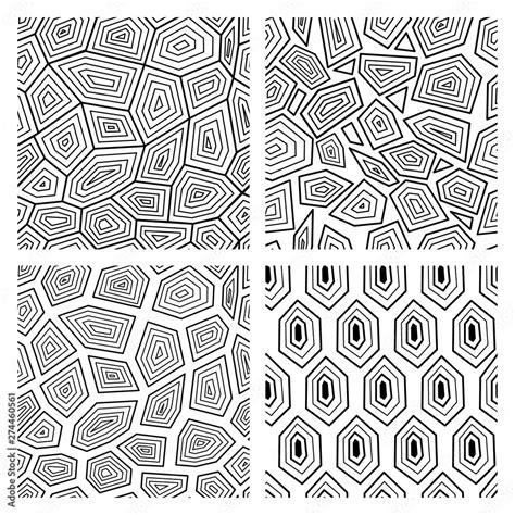 Geometric seamless art deco pattern of turtle shell vector illustration ...