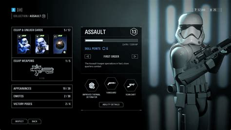 Character details - Star Wars Battlefront II | Interface In Game