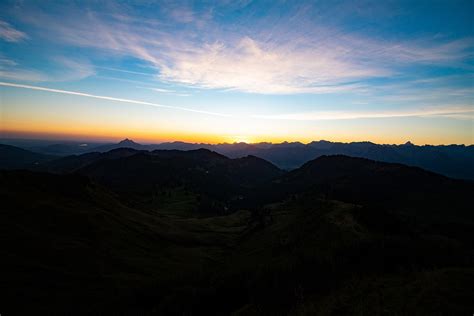 Sunrise Mountains Silhouette - Free photo on Pixabay