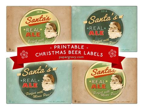 Printable Christmas Beer Bottle Labels 2014