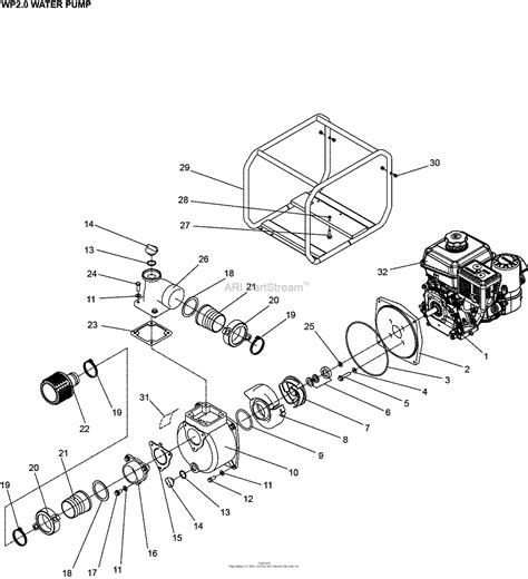 Kohler WP20-3001 2 INCH PRO WATER PUMP Parts Diagram for Water Pump