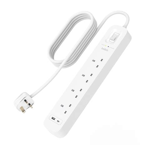 Surge Protector with USB-C and USB-A Ports (4 Outlet with 1 USB-C & 1 ...