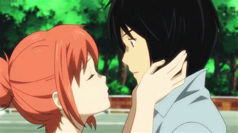 Anime kiss cute anime couple cute anime GIF - Encontrar en GIFER