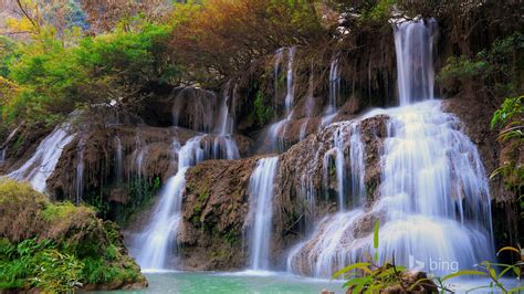 Beautiful waterfall streams-Bing theme wallpaper Preview | 10wallpaper.com