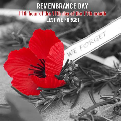 This Friday 11th November is Remembrance Day At 11:00am today we observe a minute's silence in ...