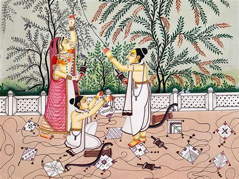 Shree Ram Sita Lakshman, Hanuman Painting | Exotic India Art