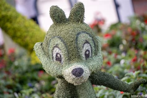 Pluto, Chip and Dale Topiaries Arrive at The American Adventure