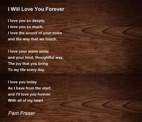 I Will Love You Forever Poem