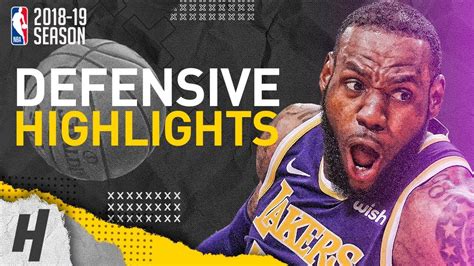 LeBron James Defensive Highlights from 2018-19 NBA Season! Lakers ...